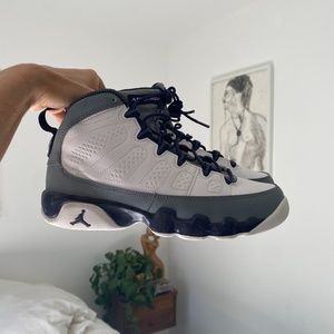 Nike Jordan 9 grey and white 4.5y/6.5 women’s